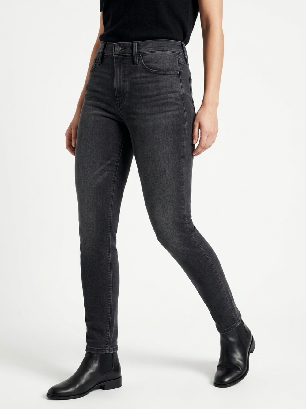 Madewell Curvy Roadtripper Supersoft Skinny Jeans Ardley Wash Black 30